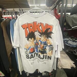 Blow up “Tokyo Saiyajin” Graphic White Tee - Small